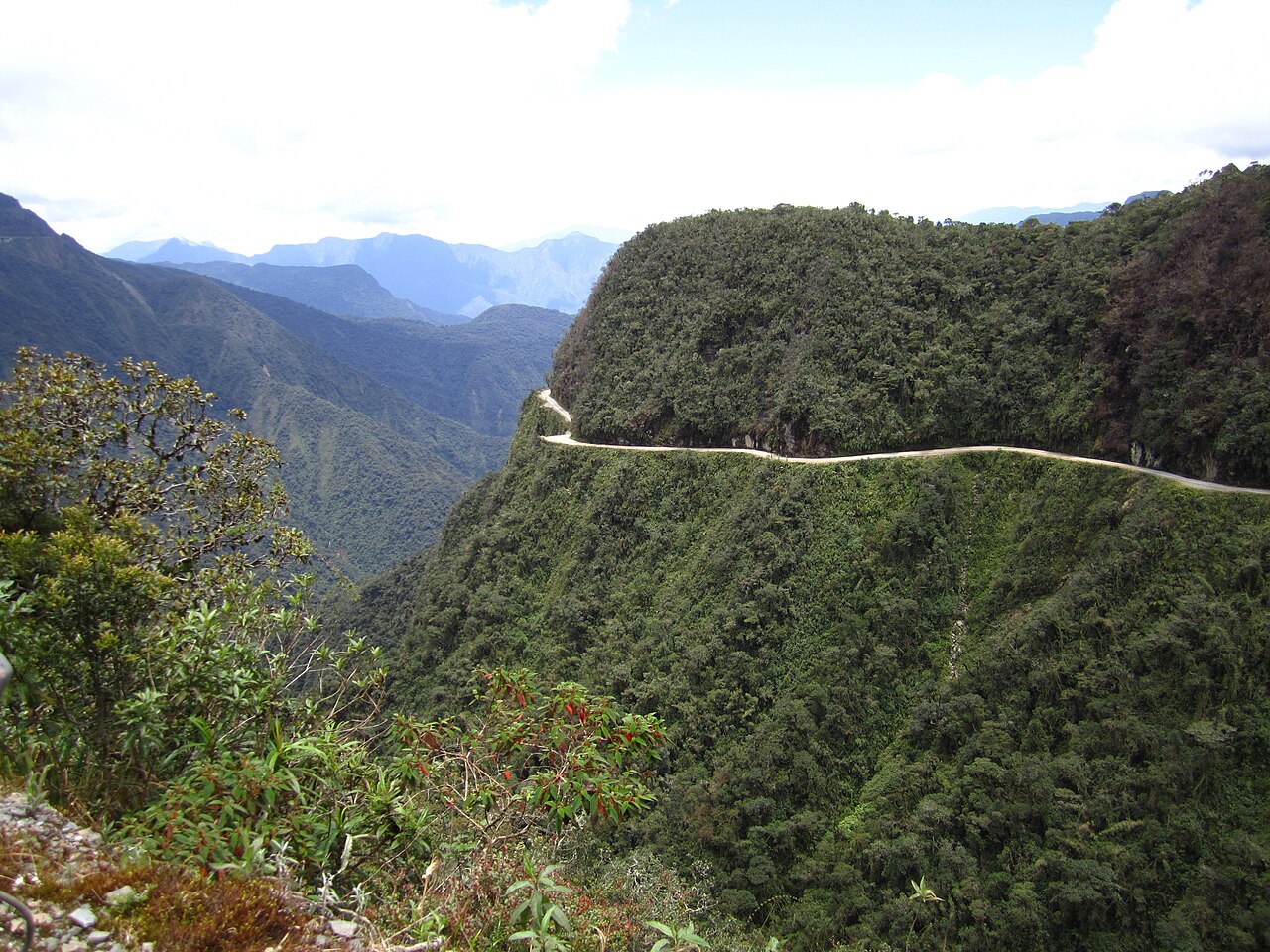 Camino de la Muerte: stara droga z La Cumbre do Coroico w Yungas (F3 i droga bez numeru)