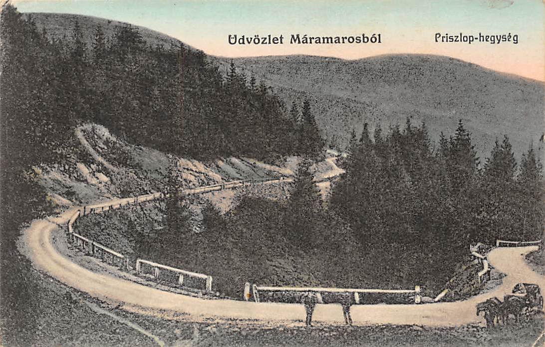 Droga na przełęcz Prislop na pocztówce z ok. 1915 r.