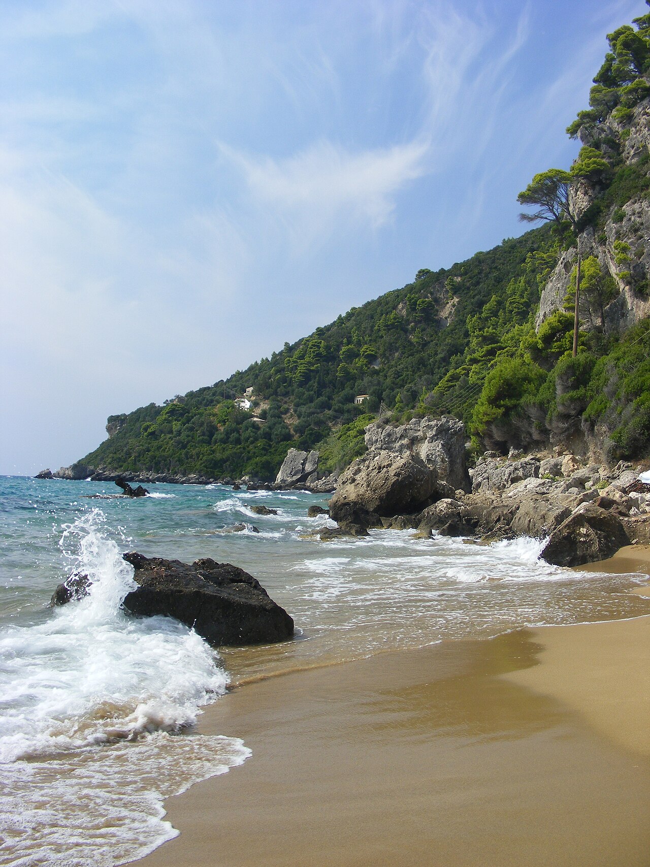 Plaże Myrtiotissa i Glyfada