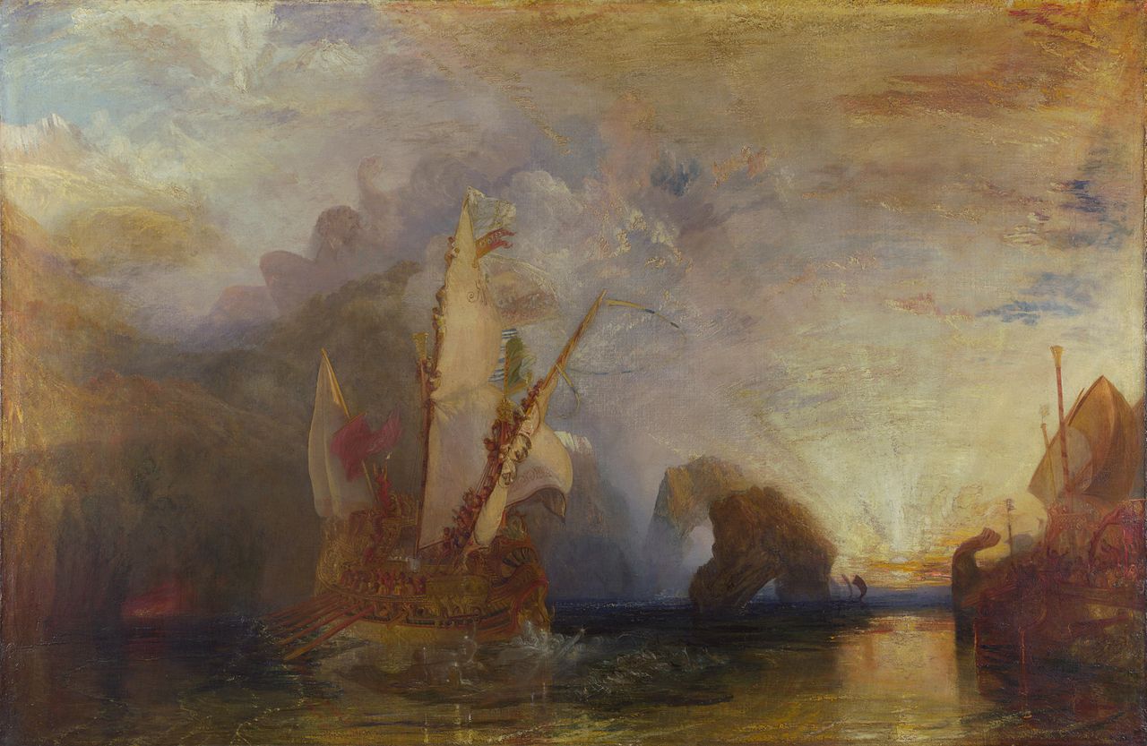William Turner, „Odyseusz drwiący z Polifema” (1829), National Gallery w Londynie.